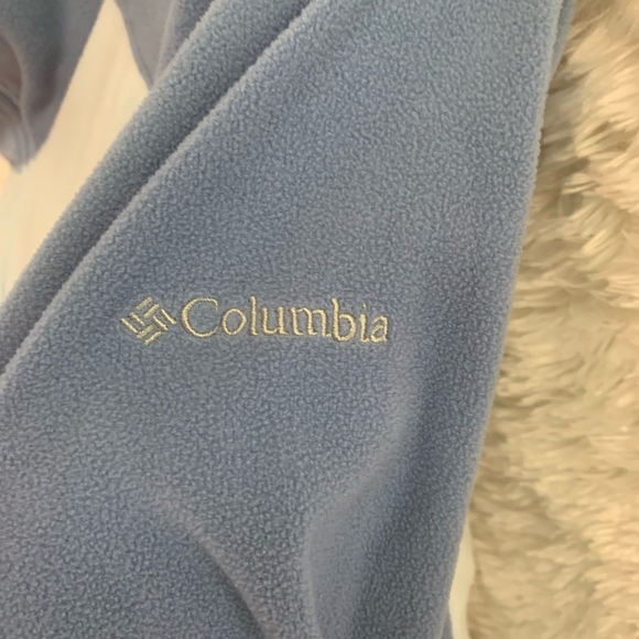 Ladies XL Columbia Half Zip Fleece Sweater In Blue/Baby Blue - Picture 5 of 7